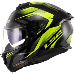 LS2 FF808 STREAM II – FURY BLACK HI-VIS YELLOW-GLOSS