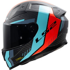 LS2 FF811 VECTOR II CARBON – GRID RED CYAN-GLOSS