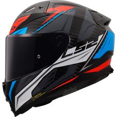 LS2 FF811 VECTOR II CARBON – SAVAGE WHITE BLUE RED-GLOSS