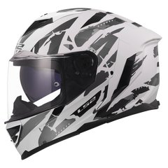 LS2 FF818 STORM III – KAOS WHITE GREY-GLOSS