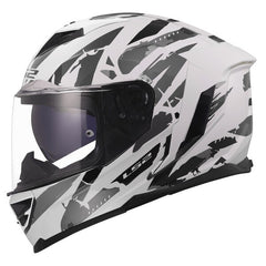 LS2 FF818 STORM III – KAOS WHITE GREY-GLOSS