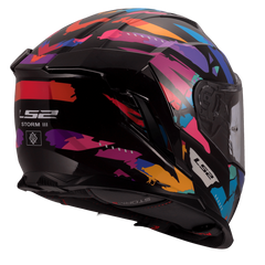 LS2 FF818 STORM III – KAOS BLACK PURPLE BLUE -GLOSS