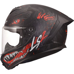 LS2 FF820 RAPID III – KAIJU II BLACK RED WHITE-MATT