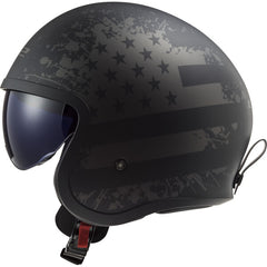 LS2 OF599 SPITFIRE II – BLACK FLAG BLACK-MATT