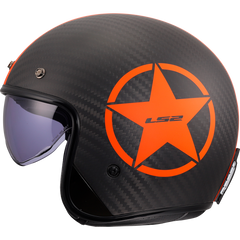 LS2 OF601 BOB II CARBON – STAR ORANGE-MATT