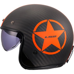 LS2 OF601 BOB II CARBON – STAR ORANGE-MATT