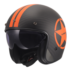 LS2 OF601 BOB II CARBON – STAR ORANGE-MATT