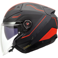LS2 OF603 INFINITY II – VEYRON BLACK GREY RED-MATT