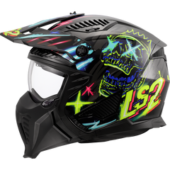 LS2 OF606 DRIFTER – RAYZ BLACK BLUE-GLOSS