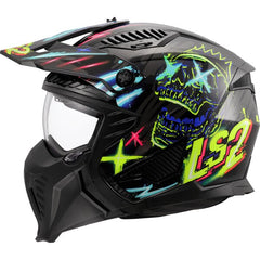 LS2 OF606 DRIFTER – RAYZ BLACK BLUE-GLOSS