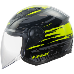 LS2 OF616 AIRFLOW II – BRUSH BLACK H-V YELLOW-GLOSS