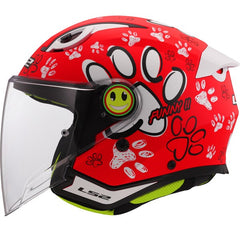 LS2 OF622 FUNNY II – PAWS RED-MATT