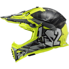 LS2 MX437J II FAST EVO II MINI – CRUSHER BLACK YELLOW-GLOSS