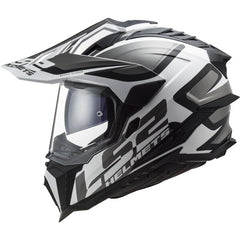LS2 MX701 EXPLORER – ALTER MATT BLACK WHITE-MATT