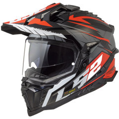 LS2 MX701 EXPLORER – SPIRE BLACK TITANIUM RED-GLOSS