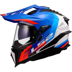 LS2 MX701 EXPLORER – HEXA WHITE BLUE RED-GLOSS