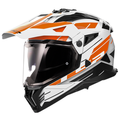 LS2 MX702 PIONEER II – NAMIB WHITE ORANGE-GLOSS