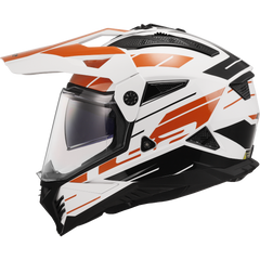 LS2 MX702 PIONEER II – NAMIB WHITE ORANGE-GLOSS