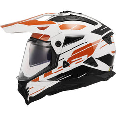 LS2 MX702 PIONEER II – NAMIB WHITE ORANGE-GLOSS