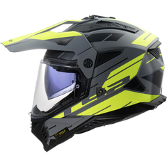 LS2 MX702 PIONEER II – NAMIB MATT GREY H-V YELLOW-MATT