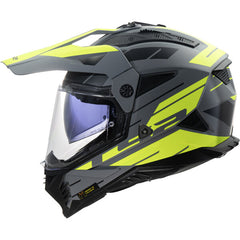 LS2 MX702 PIONEER II – NAMIB MATT GREY H-V YELLOW-MATT