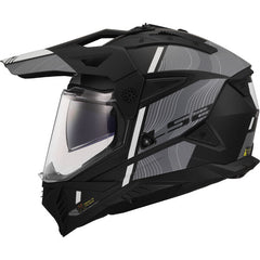 LS2 MX702 PIONEER II – HILL MATT BLACK WHITE-MATT