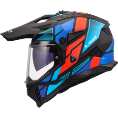 LS2 MX702 PIONEER II – BLOCK BLACK RED BLUE-MATT
