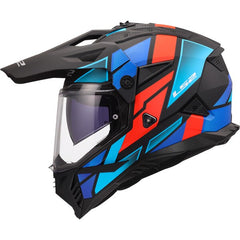 LS2 MX702 PIONEER II – BLOCK BLACK RED BLUE-MATT