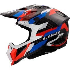 LS2 MX703 X-FORCE – PHANTOM WHITE BLUE RED-GLOSS