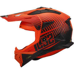LS2 MX708 FAST II – DUCK MATT H-V ORANGE RED-MATT