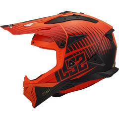 LS2 MX708 FAST II – DUCK MATT H-V ORANGE RED-MATT