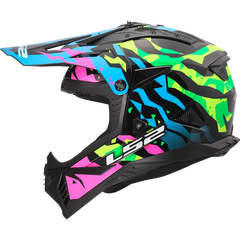LS2 MX708 FAST II – GROTESK BLUE PINK GREEN-MATT
