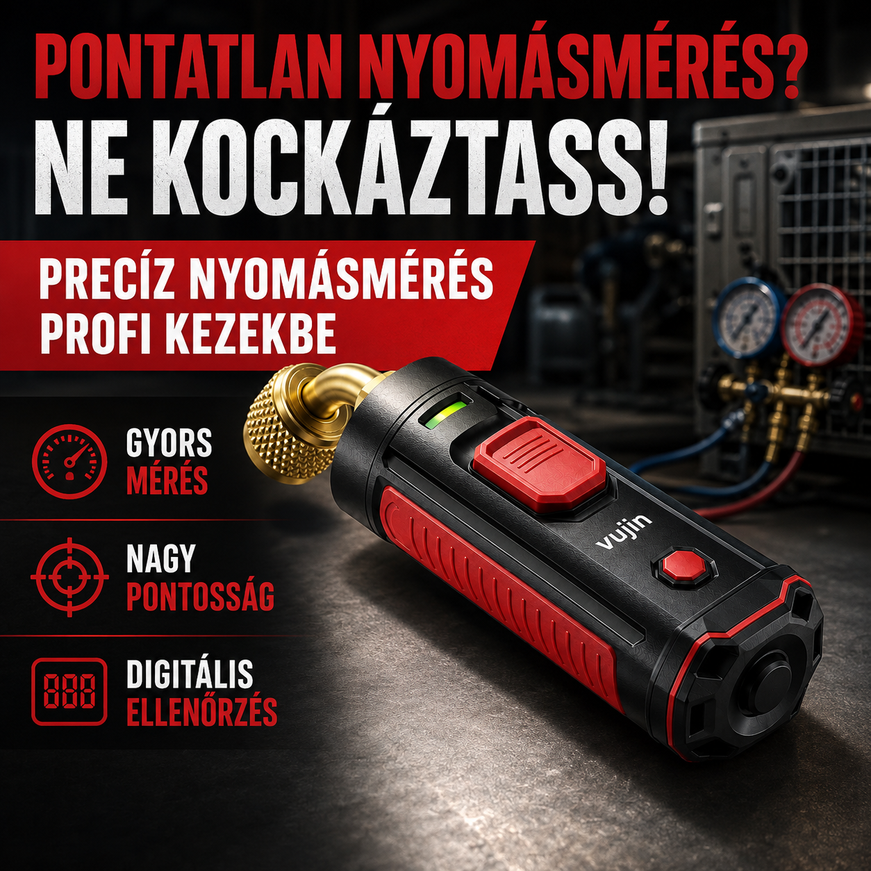 Intelligens nagynyomású mérő