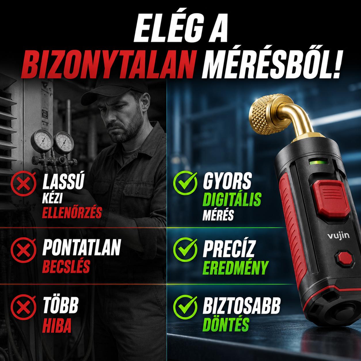 Intelligens nagynyomású mérő